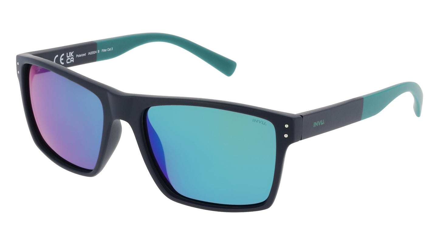 Perry | Blauw | Spiegel glas | Unisex | INVU zonnebril