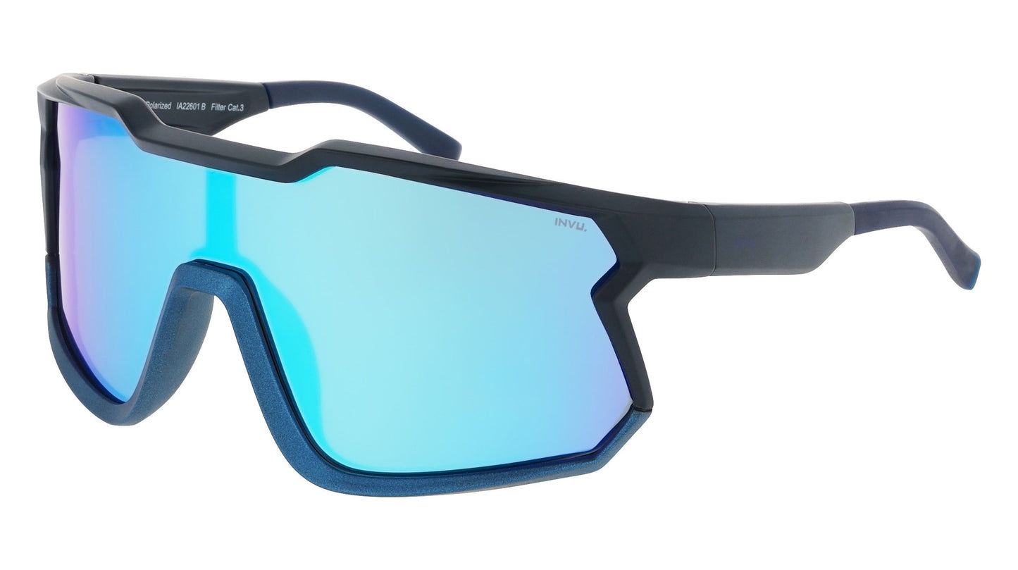 Dex | Blauw | Spiegel glas | Unisex | INVU zonnebril