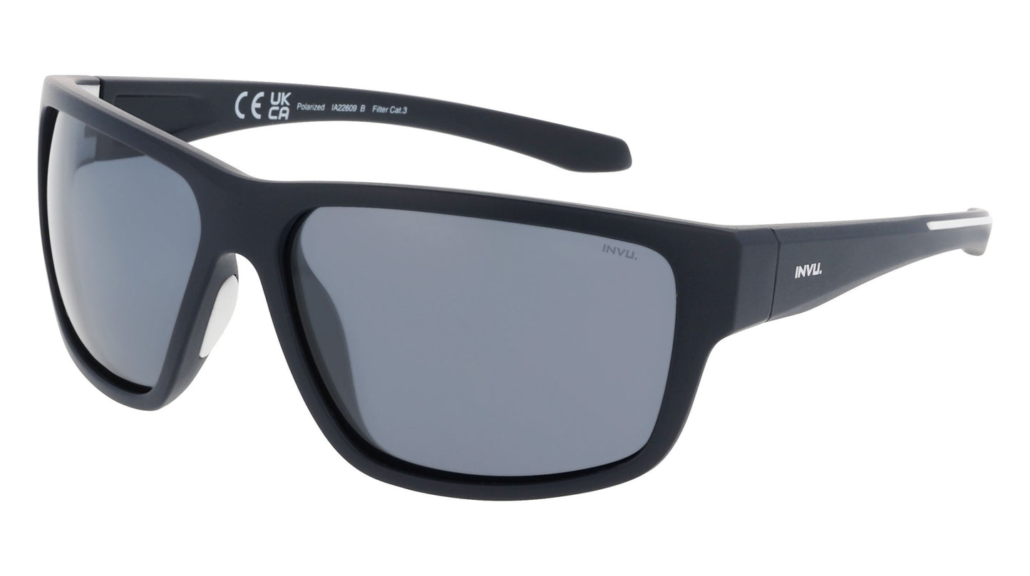 Remi | Zwart | Grijs glas | Unisex | INVU zonnebril