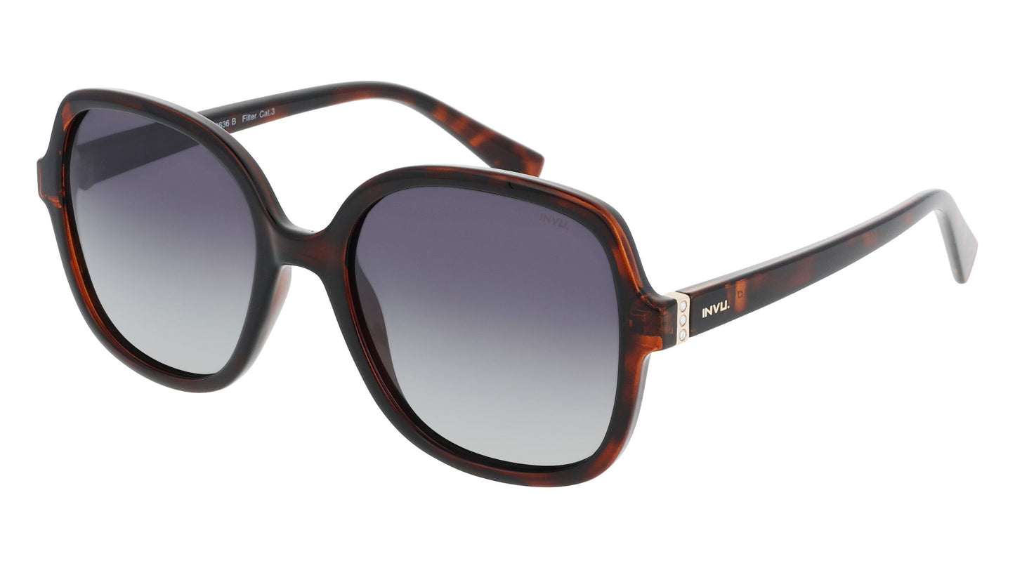 Sienna | Tortoise | Groen glas | Dames | INVU zonnebril