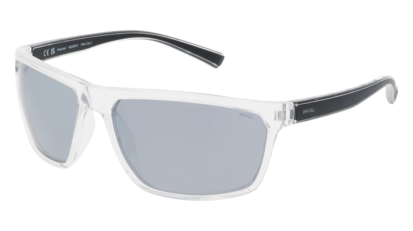 Sten | Transparant | Spiegel glas | Unisex | INVU zonnebril