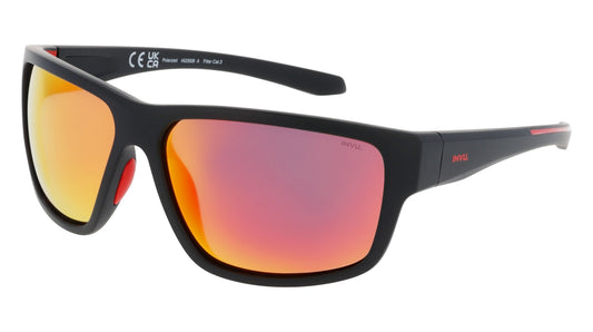 Remi | Zwart | Spiegel glas | Unisex | INVU zonnebril