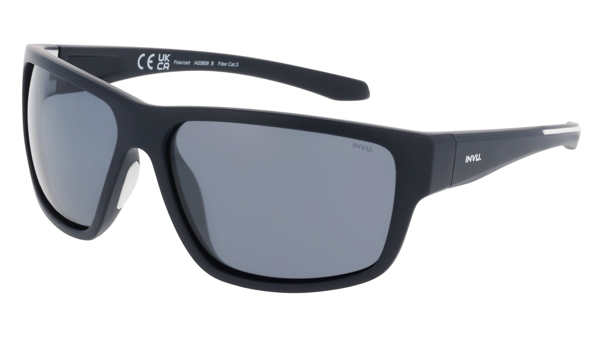 Remi | Zwart | Grijs glas | Unisex | INVU zonnebril