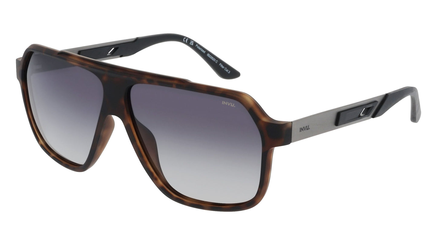Torin | Tortoise | Groen glas | Heren | INVU zonnebril