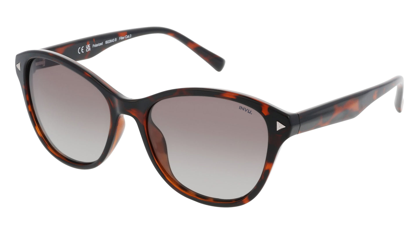 Amara | Tortoise | Groen glas | Dames | INVU zonnebril