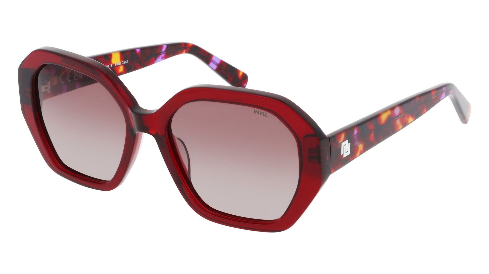 Liva | Rood | Bruin glas | Dames | INVU zonnebril