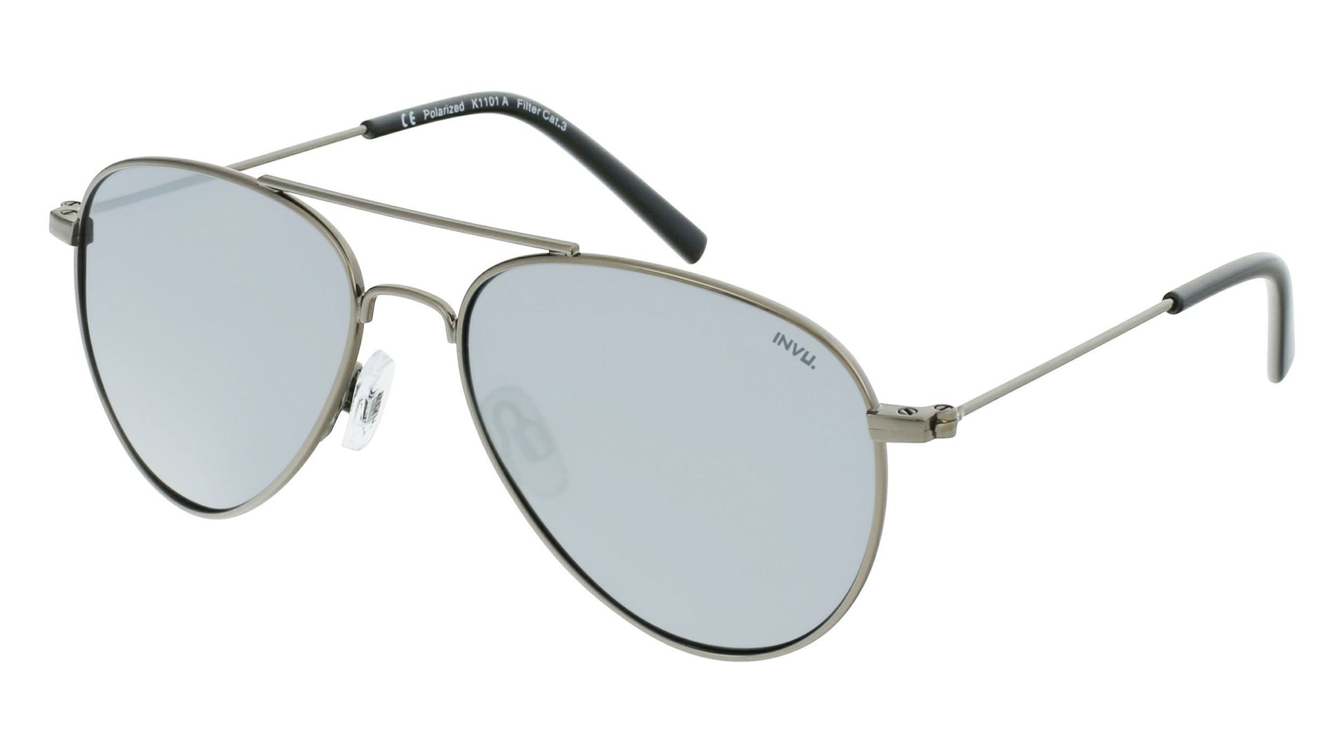 Junior Pilot (4-7 jaar) | Gun | Spiegel glas | Unisex | INVU zonnebril