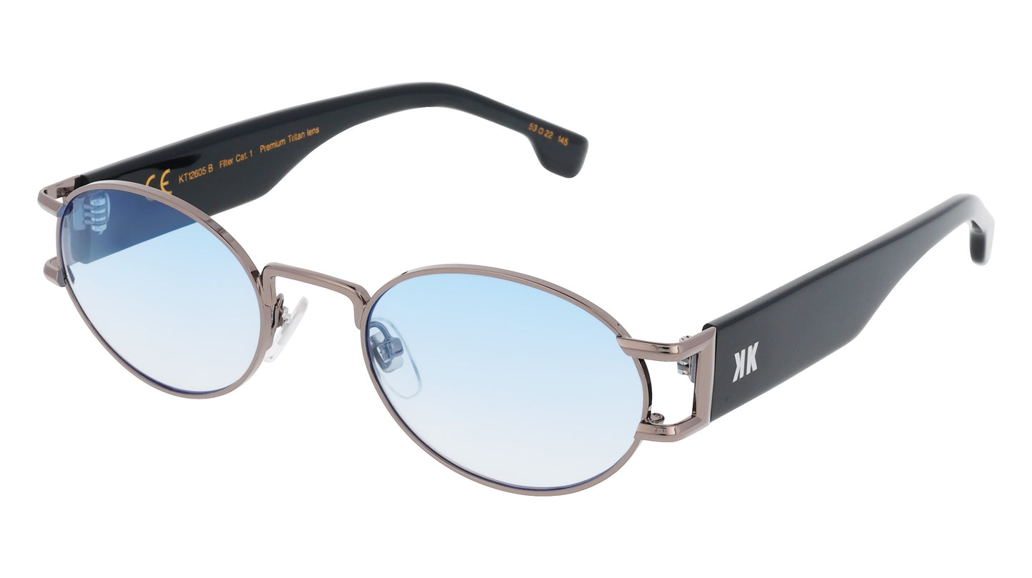 Bibi | Zilver | Blauw glas | Unisex | INVU zonnebril